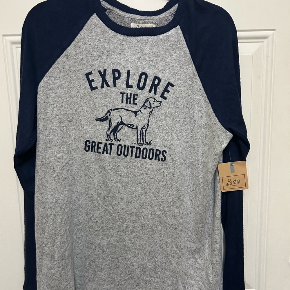 Blue and Gray Long Sleeve Adventure Tees